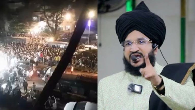 भड़काऊ भाषण वाले मौलाना अज़हरी को पुलिस ने किया गिरफ्तार तो बसों पर दनादन चले पत्थर, 4000 की भीड़ ने सड़क पर रोक दी ट्रैफिक