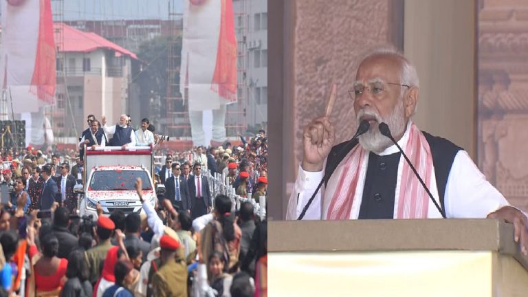 ‘हमारी सभ्यता की यात्रा की अमिट निशानियाँ हैं हमारे तीर्थ स्थल’: राम मंदिर के बाद अब असम में ‘माँ कामाख्या दिव्यलोक’, PM मोदी ने किया शिलान्यास