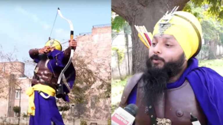 तीर से ड्रोन गिराने का दावा करने वाले निहंग ने दी बैसाखी पर खून-खराबे की धमकी, दीप सिद्धू को मानता है कहा – ‘बंदी सिंहों’ को छुड़ाने को एजेंडा बनाएँ किसान
