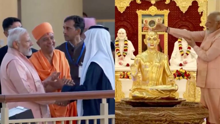 अबूधाबी में भव्य हिन्दू मंदिर का PM मोदी ने किया उद्घाटन, पत्थर पर लिखा उपनिषद का सन्देश: अक्षय कुमार और UAE के मंत्री रहे मौजूद