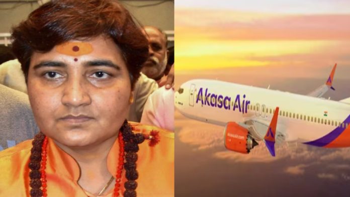 साध्वी प्रज्ञा ने फ्लाइट मैनेजर पर लगाया हानि पहुँचाने का इल्जाम