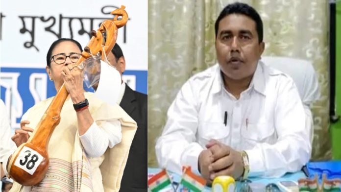 टीएमसी प्रमुख ममता बनर्जी और शेख शाहजहाँ