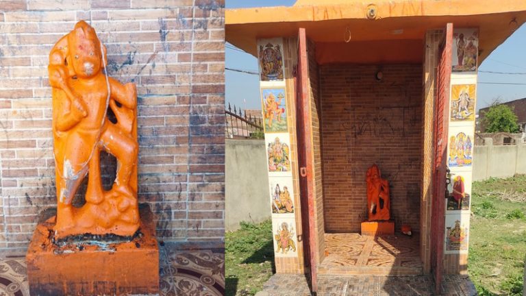 गेट फाँद कर घुसा हमलावर, तोड़ डाली बजरंग बली की मूर्ति: बरेली के हिन्दू मंदिर में तोड़फोड़ के बाद हिन्दू संगठनों में आक्रोश