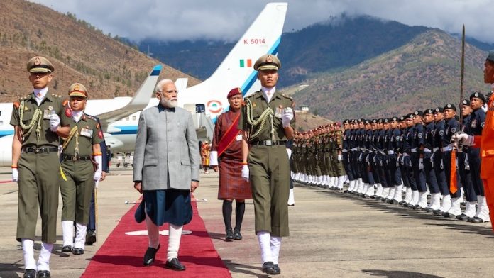 PM नरेंद्र मोदी, भूटान
