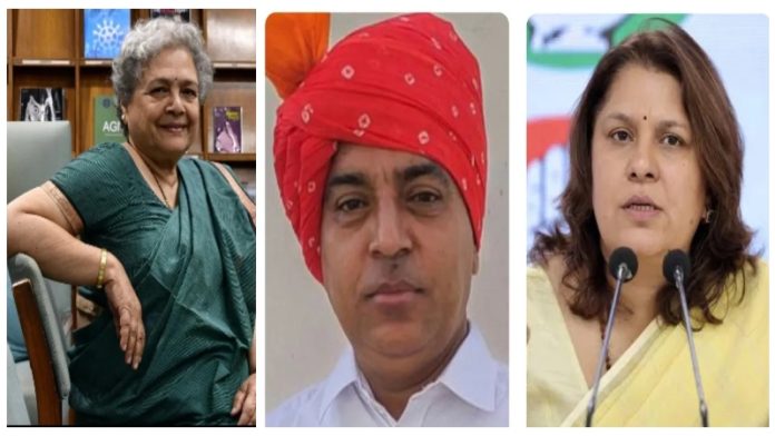 कॉन्ग्रेस से जुड़ीं मृणाल पांडे, सुप्रिया श्रीनेता और हरीश अहीर