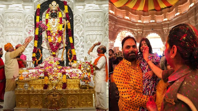 495 साल बाद जन्मभूमि पर रामलला ने खेली होली, रंगोत्सव में उड़ाया गया स्पेशल गुलाल: देखिए तस्वीरें, अयोध्या और भक्त रंग से सराबोर