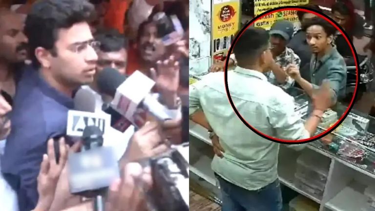 तेजस्वी सूर्या को कर्नाटक पुलिस ने हिरासत में लिया: हनुमान चालीसा बजाने पर दुकानदार की हुई थी पिटाई, विरोध प्रदर्शन करने पहुँचे थे BJP नेता