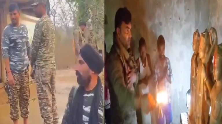 जिस राम मंदिर का नक्सलियों ने किया ध्वंस, बंद करवा दी पूजा, 21 साल बाद वहाँ CRPF ने करवाई आरती: जवानों ने साफ-सफाई कर ग्रामीणों को सौंपा