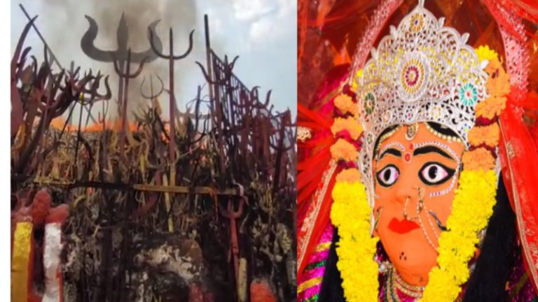चैत्र नवरात्रि के पहले दिन ईडाणा माता ने ढाई घंटे तक किया अग्नि स्नान, प्रतिमा को आँच तक नहीं आई: दर्शन के लिए उमड़ा भक्तों का हुजूम, देखिए Video