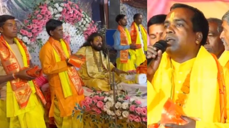 18 साल से ईसाई मजहब का प्रचार कर रहा था पादरी, अब हिन्दू धर्म में की घर-वापसी: सतानंद महाराज ने नक्सल बेल्ट रहे इलाके में जलाई सनातन की अलख, गूँजा ‘जय श्री राम’