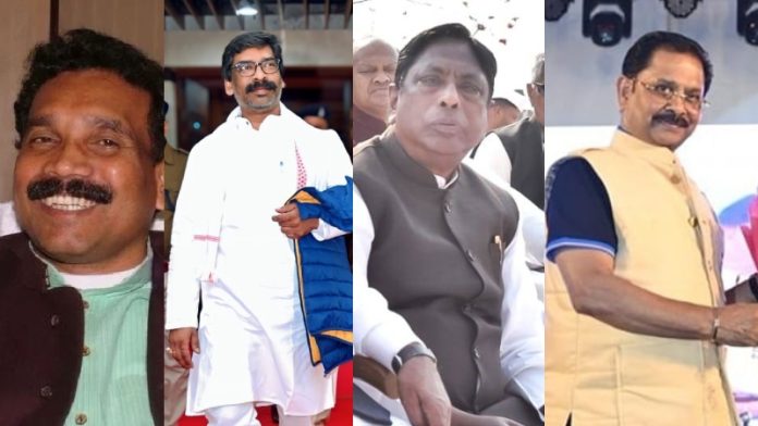 मधु कोड़ा, हेमंत सोरेन, आलमगीर आलम, धीरज साहू