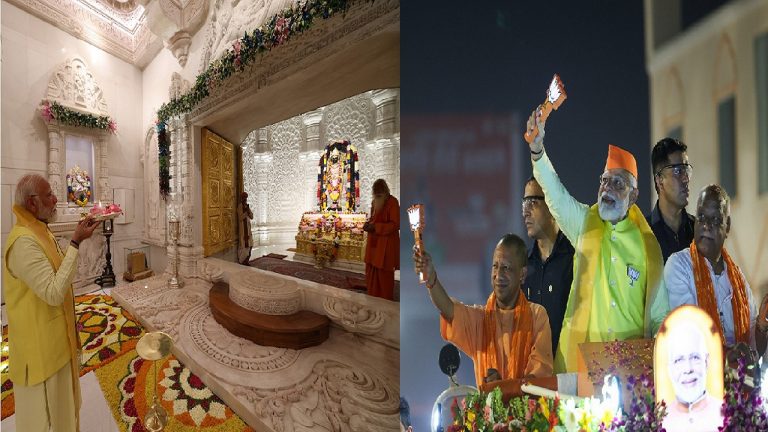 ‘400 पार’ और ‘जय श्री राम’ से गूँजी अयोध्या नगरी: रामलला के सामने साष्टांग दण्डवत हुए PM मोदी, फिर किया भव्य रोडशो