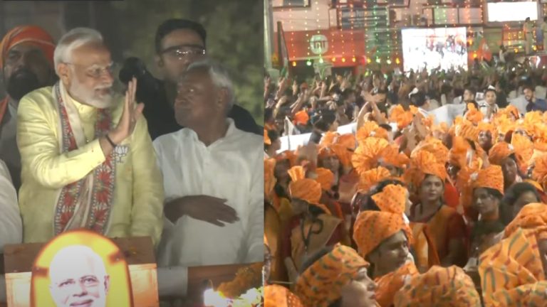 पटना में रोडशो करने वाले पहले प्रधानमंत्री बने PM मोदी: बुर्के वाली मुस्लिम महिलाओं ने भी लगाए ‘जय श्री राम’ के नारे, राम मंदिर से लेकर मिथिला पेंटिंग तक की झलक
