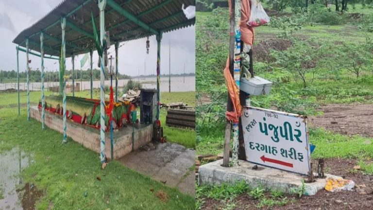 गुजरात में बांध की जमीन पर अवैध कब्जा कर बना दी दरगाह: पानी में इत्र मिलाने से चर्मरोग का शिकार हो रहे लोग, प्रशासन से शिकायत के बावजूद कोई कार्रवाई नहीं