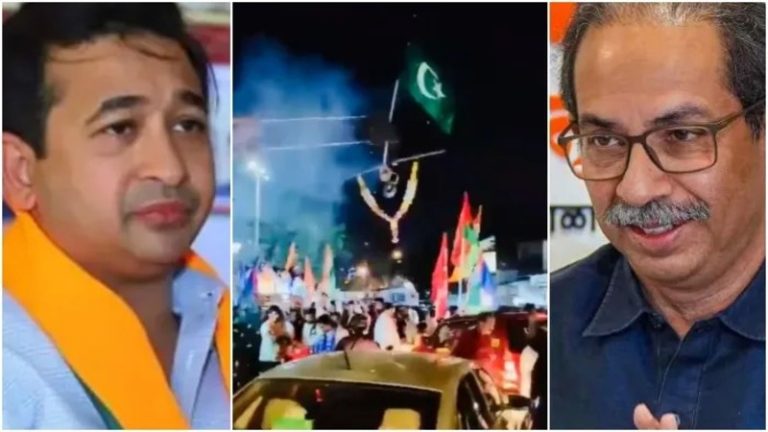 उद्धव ठाकरे वाली शिवसेना की रैली में लहराया इस्लामी झंडा: BJP नेता ने कहा- ये तो दाऊद का स्मारक भी बनवा देंगे; लोग बोले- बाला साहेब की पार्टी का क्या कर दिया