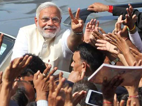 2014 की बड़ी जीत के बाद पीएम मोदी (चित्र साभार: NDTV)