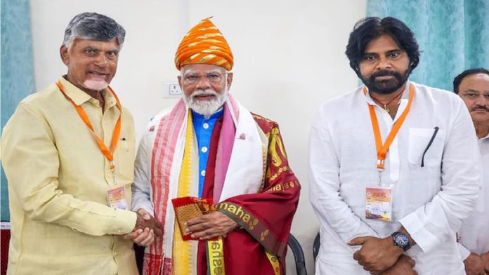Chandrababu Nayudu, Narendra Modi, Pawan Kalyan