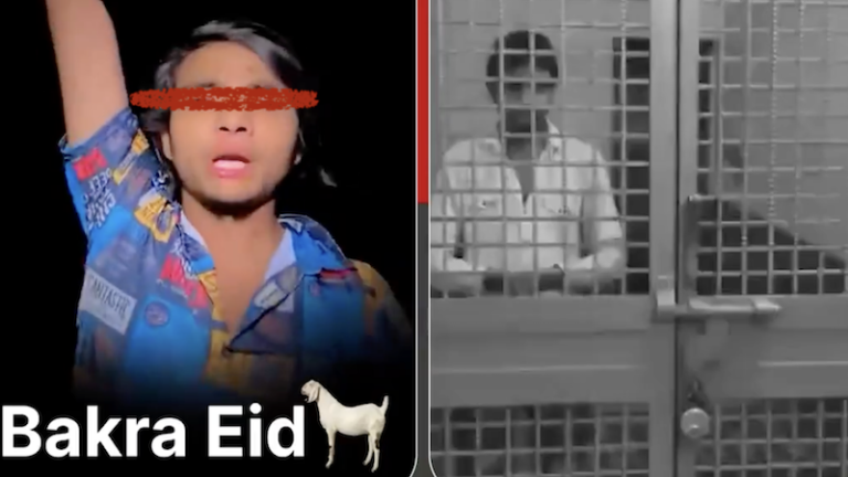 ‘पूरे हिंदुस्तान में अल्लाह-हू-अकबर गूँजेगा, रोका तो चीर देंगे’: यूपी पुलिस के शिकंजे में आते ही माफ़ी माँगने लगा रील बनाने वाला हारुन, कहा – आगे से नहीं करूँगा