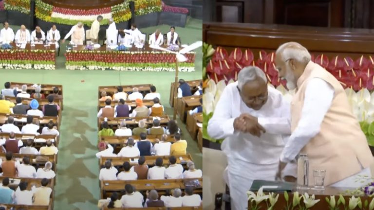 पैर छूने के लिए झुके नीतीश कुमार, नरेंद्र मोदी ने पकड़ लिए हाथ… क्या बिहार के लिए आ गया है वह क्षण जिसकी 10 साल से प्रतीक्षा, लौटेगा ‘सुशासन’ का पहला दौर