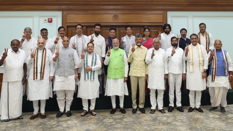 NDA ने नरेंद्र मोदी को लगातार तीसरी बार चुना अपना नेता, सब बोले – उनकी नीतियों से विकसित हो रहा देश