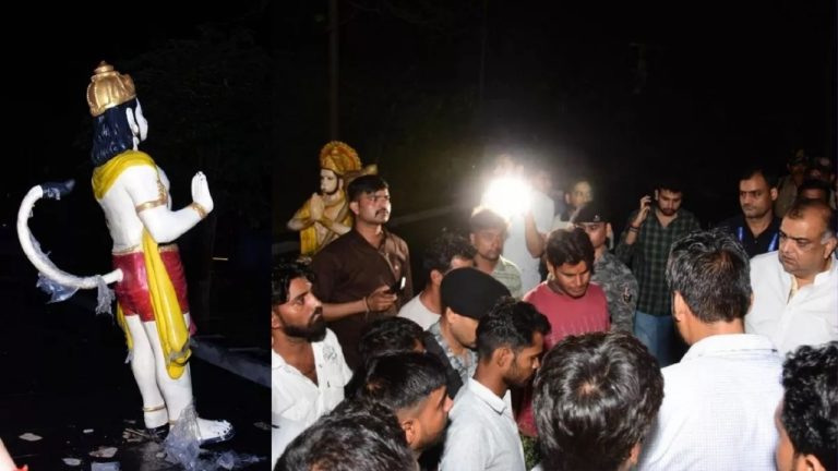 रामायण पार्क में खेलने के लिए घुस गए मदरसे के बच्चे, तोड़ दी हनुमान जी की मूर्ति: हिंदू युवकों ने भगाया तो इकट्ठा हो गई मुस्लिम भीड़, रामपुर की घटना