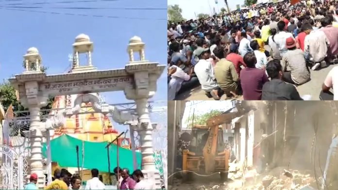 रतलाम का मंदिर और हिंदू प्रदर्शनकारी