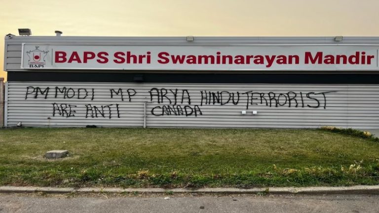‘हिंदू आतंकी, मोदी कनाडा विरोधी’: मंदिर की दीवार पर लिखे गए भारत विरोधी नारे, खालिस्तानी आतंकियों की कारस्तानी पर कनाडा के सांसद ने जताई चिंता