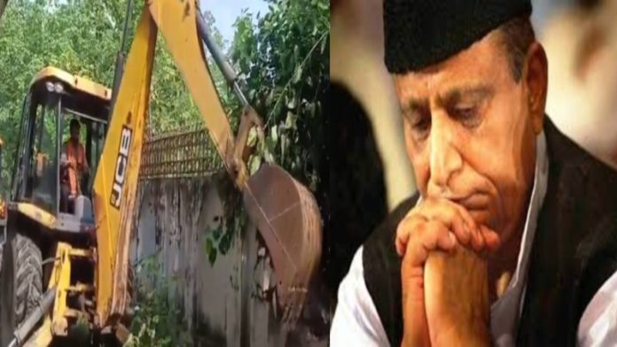 आज़म खान, हमसफ़र रिजॉर्ट, बुलडोजर