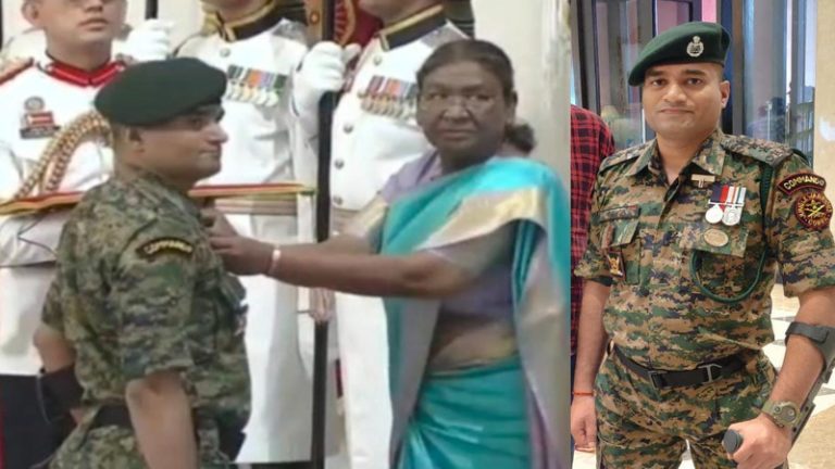 ‘सब संगठित होकर करें देश विरोधी विचारधारा का सामना’: नक्सलियों से लड़ते हुए दोनों पाँव गँवाने वाले विभोर सिंह को ‘शौर्य चक्र’, इलाज के बाद फिर पहनी वर्दी
