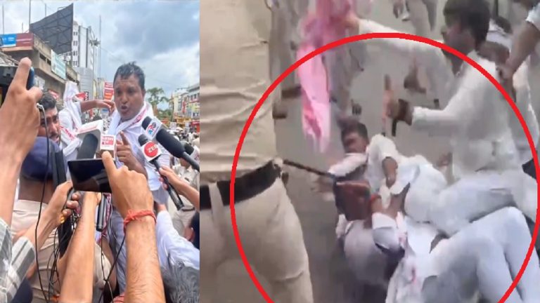जिस पर असम की महिला नेता की यौन प्रताड़ना का आरोप, वो बिहार में कर रहा था उपद्रव: नीतीश की पुलिस ने पटक के कूट दिया, यूथ कॉन्ग्रेस अध्यक्ष BV श्रीनिवास का वीडियो