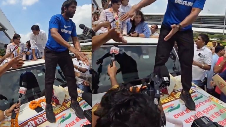 बजरंग पूनिया ने तिरंगा को जूते तले कुचला, वहीं पर थे कॉन्ग्रेस सांसद दीपेंदर हुड्डा: विनेश फोगाट के बहाने गर्माई हरियाणा की राजनीति, गाँव में भी सजा पंडाल