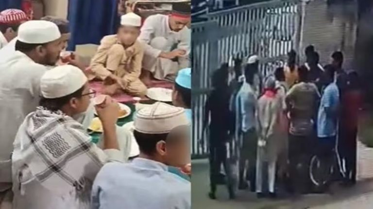 घर में करवाई कुरान ख्वानी, भीड़ ने सोसाइटी के गार्ड को पीटा: लोग बोले – फ्लैट को ही बना दिया है मदरसा, इस्लामी वेशभूषा में नाबालिग बच्चे भी