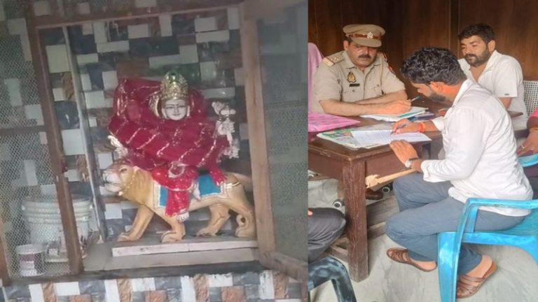 मंदिर में माँ चामुंडा की मूर्ति के आगे फेंका मांस, टाइल्स पर बिखेरे खून के छींटे: 2 बुर्कानशीं महिलाओं पर आरोप, हिन्दू संगठनों ने कार्रवाई के लिए उठाई आवाज़