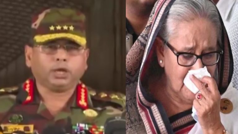 बांग्लादेश में फौज ने सँभाली कमान, बोले जनरल वकार जमान- जल्द बनेगी अंतरिम सरकार: दावा- इस्तीफे के बाद भारत आईं शेख हसीना, लंदन जाएँगी