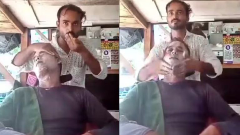 हाथ में थूक उगलकर युसूफ ने दी ग्राहक को फेस मसाज, हरकत वायरल होने के बाद कन्नौज पुलिस में केस दर्ज: Video देख आ जाएगी घिन