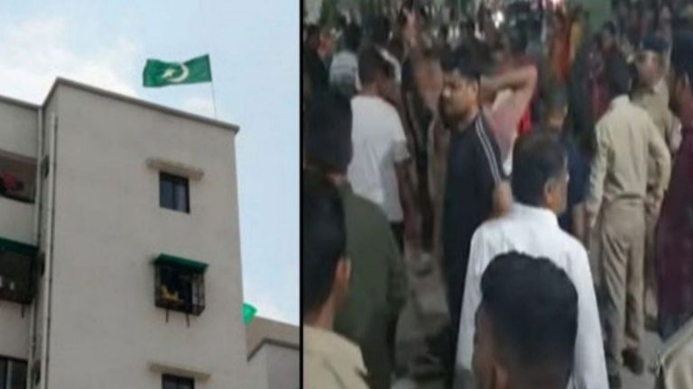 गणेश पंडाल से चिढ़े वडोदरा के मुस्लिम, पीएम आवास से मिले घरों पर लहराया अरबी झंडा, दी धमकी: सूरत के पत्थरबाजों का हिसाब कर रहा है बुलडोजर