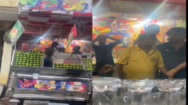 फलों के जूस में पेशाब मिलाकर बेचता था ‘सलमान’, नाबालिग बेटे सहित हुआ गिरफ्तार: दुकान में मिली मूत्र से भरी बोतल, वीडियो वायरल