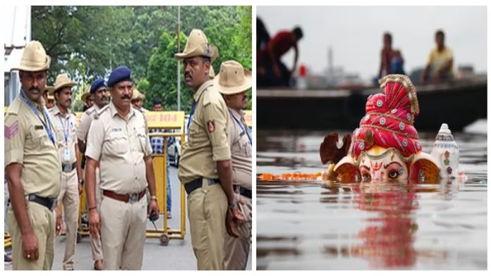 कर्नाटक पुलिस और गणेश प्रतिमा