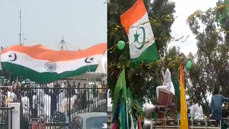 ईद मिलाद के जुलूस में कोटा से लेकर छपरा तक राष्ट्रीय ध्वज का अपमान, तिरंगे में अशोक चक्र की जगह लगा दिए चाँद-तारे: वीडियो वायरल