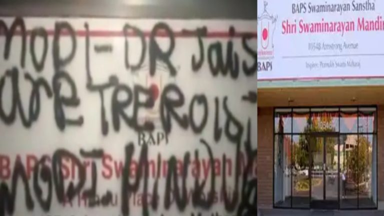 अमेरिका में फिर से मंदिर पर हमला, लिखा- हिंदू वापस जाओ, मोदी-जयशंकर आतंकी… अमेरिकी सांसद बोले- इस घृणा अपराध के जिम्मेदारों पर हो कार्रवाई