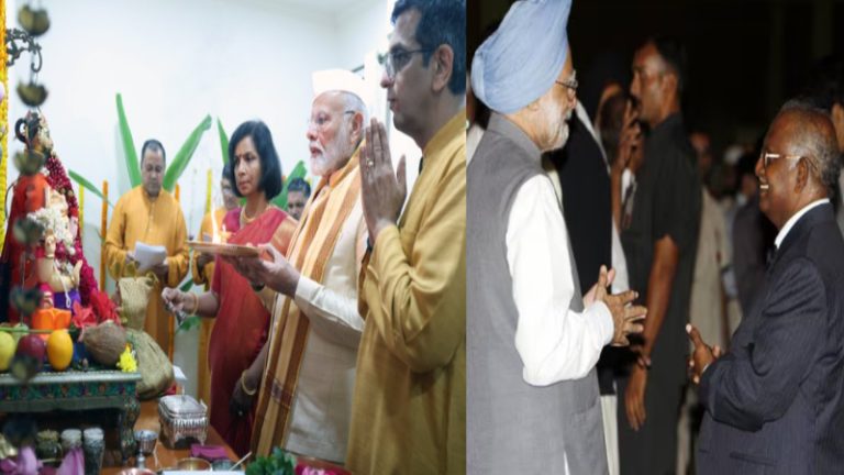 PM की इफ्तार पार्टी में CJI का जाना ‘सेकुलरिज्म’, मुख्य न्यायाधीश की गणेश पूजा में प्रधानमंत्री का होना ‘लोकतंत्र पर खतरा’: इतना दोगलापन कहाँ से लाते हो लिब्रांडुओं