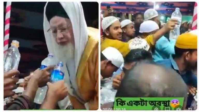 पानी की बोतलों में थूक रहा मौलवी, लेने के लिए मुस्लिमों में मची होड़: Video वायरल, जानिए इस्लाम में ‘थूक’ कितने काम की… कैसे भगाता है ‘शैतान’