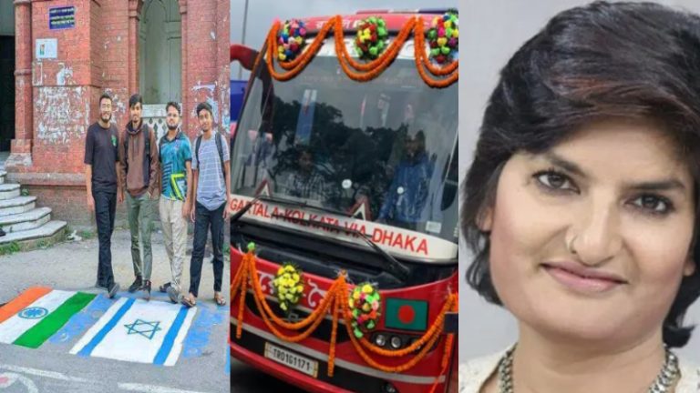 जमीन पर बनाया तिरंगा, छात्रों से कहा इस पर लात देकर चलो: महिला पत्रकार को ‘इंडियन एजेंट’ बताकर घेरा, इंडो-बांग्ला बस पर फेंके पत्थर… बांग्लादेश में हदें पार कर रहे इस्लामी कट्टरपंथी