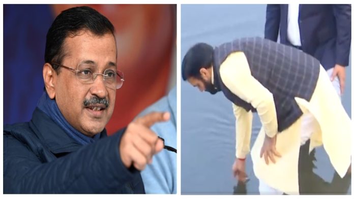 अरविंद केजरीवाल और सीएम सैनी