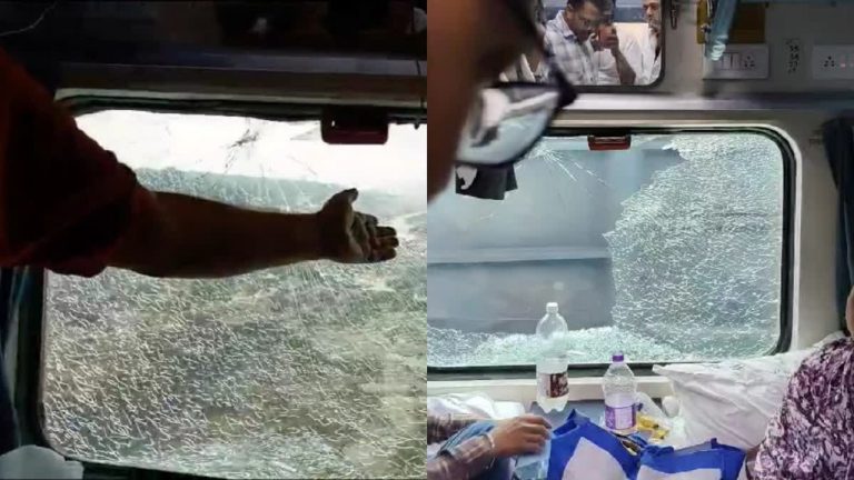 जिस ट्रेन से महाकुंभ जा रहे थे 36 श्रद्धालु, उस पर जलगाँव में बरसाए गए पत्थर: खिड़की चकनाचूर, ताप्ती गंगा एक्सप्रेस में बैठे यात्री दहशत में आए