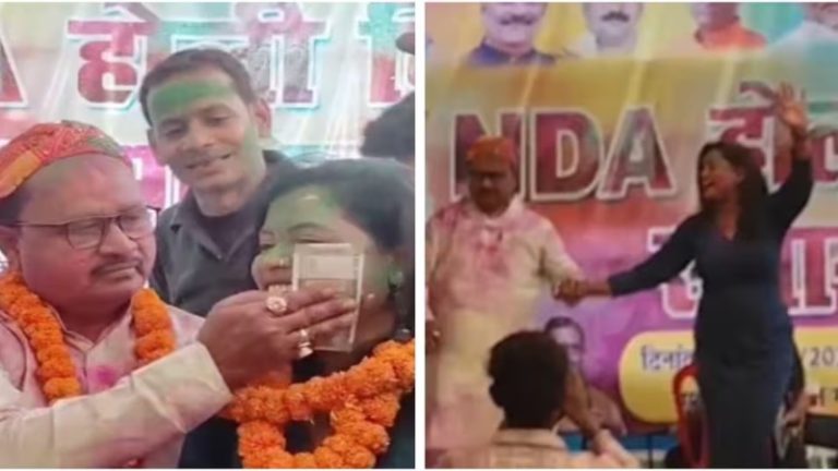 महिला के गाल पर नोट चिपकाया, कहा- रोज लेते हैं चुम्मा, गाया- पानी में बुनका बुनकै छै… नीतीश के MLA गोपाल मंडल के लिए सब माफ, पर होली में बहके बिहारी तो बिहार पुलिस कर देगी डंडा