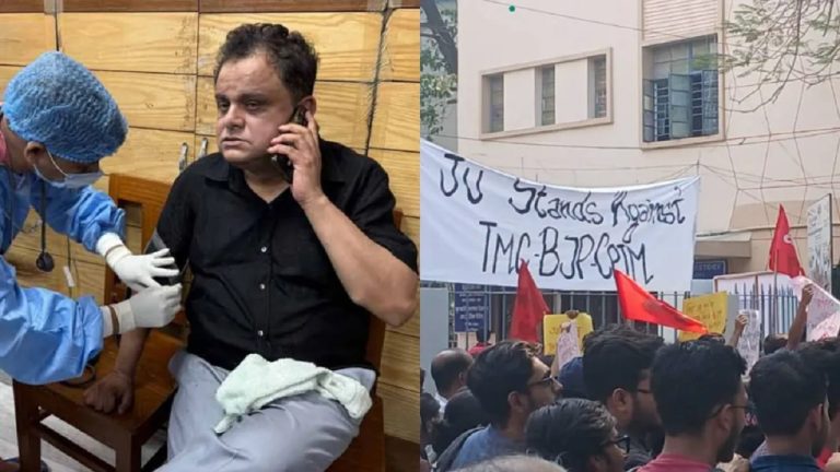 बंगाल में शिक्षा मंत्री ब्रात्य बसु पर हमला, कई प्रोफेसर घायल: जादवपुर यूनिवर्सिटी में SFI गुंडों ने किया बवाल, वाहन तक तोड़े