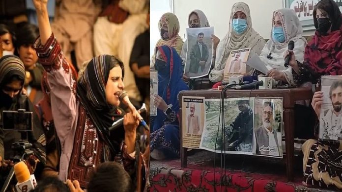महरंग बलोच, गायब किए गए बलोचों की बरामदगी की माँग को लेकर प्रदर्शन करती महिलाएँ
