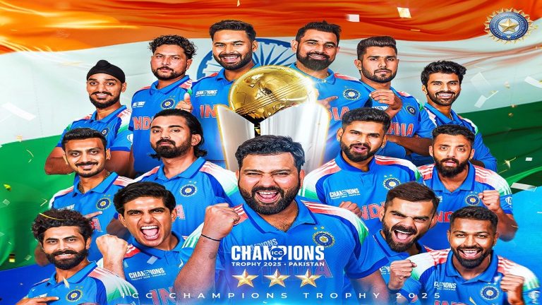 चैंपियंस ट्रॉफी का चैंपियन बना भारत, न्यूजीलैंड को 4 विकेट से हराया: जिस रोहित की कॉन्ग्रेसी कर रहे थे बुराई, तूफानी पारी खेलकर दिलाई जीत, स्पिनरों का शानदार प्रदर्शन