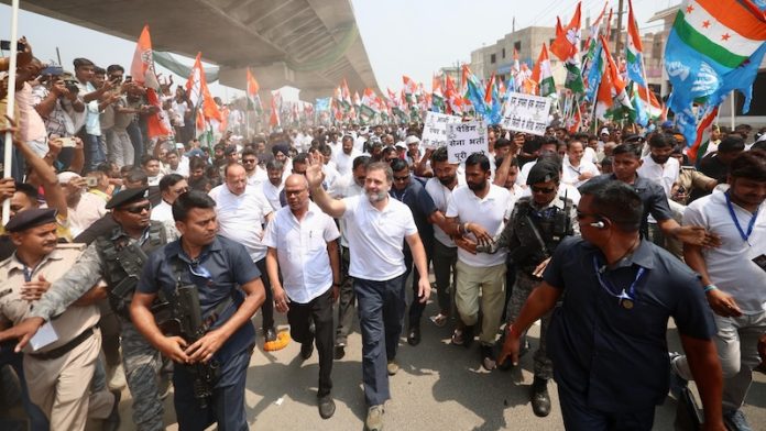 राहुल गाँधी, पदयात्रा, बिहार